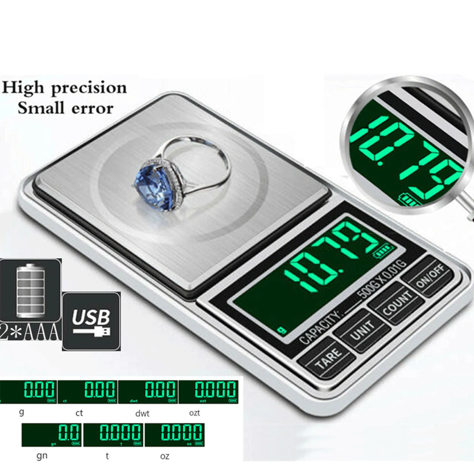 

Компактные карманные цифровые весы 0,01 г/0,1 г для золота Bijoux, ювелирные изделия, электронные весы с измерением в граммах