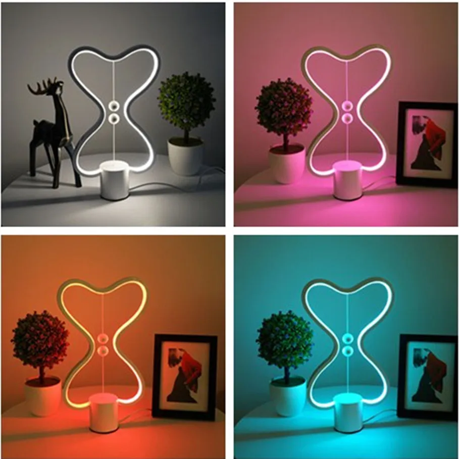 

Светодиодная Ночная лампа, подарок для детей, Рождественская балансировочная лампа Heng для дома, 7 цветов, сменные USB светодиодные настольные лампы, светильники