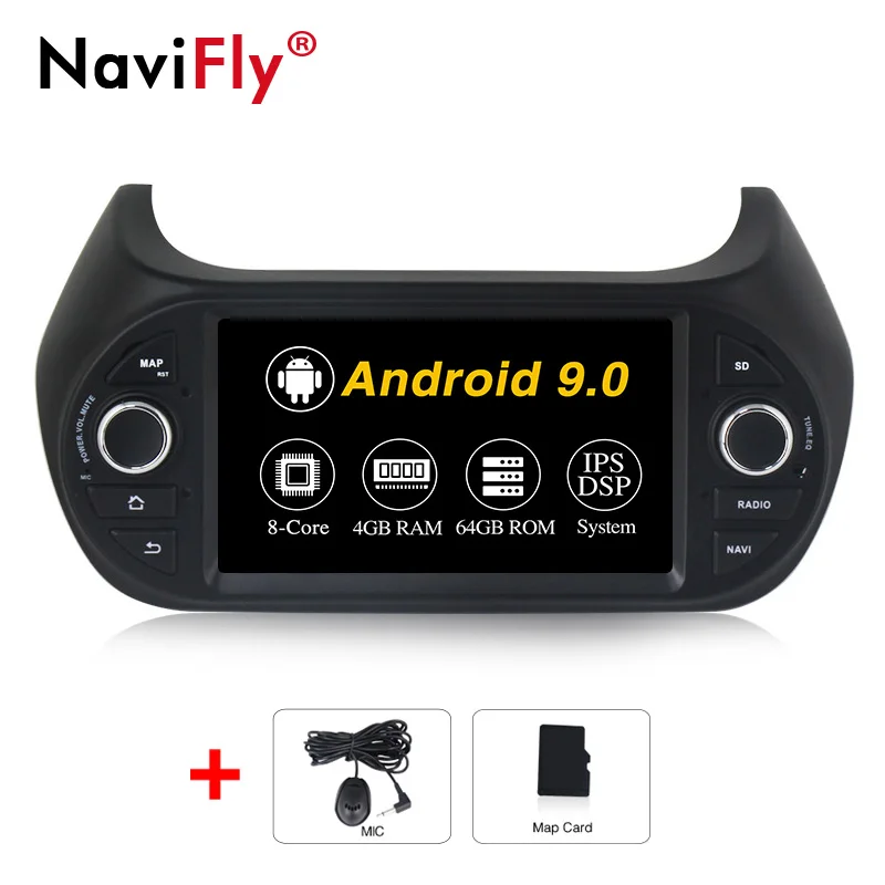 Новинка! 4G Android 9,0 8Core ips DSP автомобильный Радио gps навигация мультимедийный плеер для FIAT/Fiorino/Qubo/Citroen/Nemo/peugeot/Bipper - Цвет: 8Core 4G 64G IPS DSP
