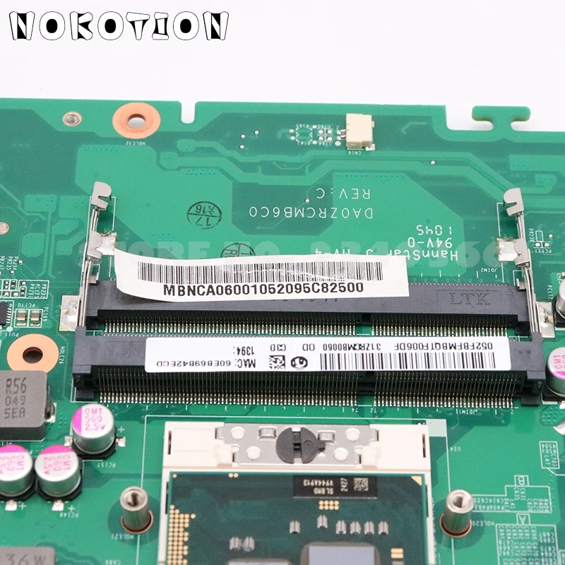 NOKOTION материнская плата для ноутбука acer Emachines E732 E732Z основная плата HM55 UMA DDR3 MBNCA06001 DA0ZRCMB6C0 Бесплатный процессор