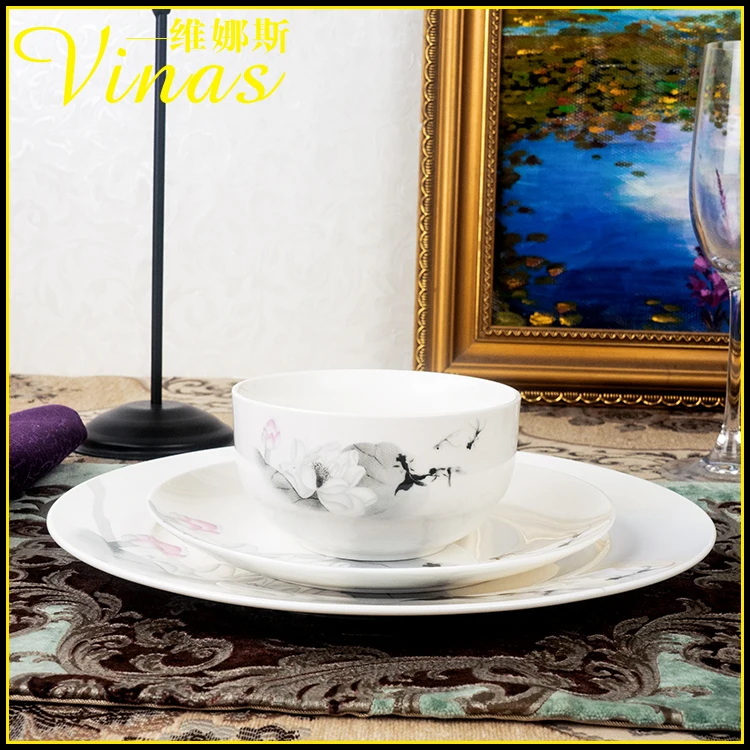 Европейский стиль керамический набор посуды инкрустация фарфоровая десертная