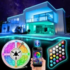 Wi-Fi 5050 RGB Светодиодная лента 2835 5M-40M RGBWW светильник лента s RGB Светодиодная лента Диодная лента гибкий Bluetooth-адаптер управления постоянным током