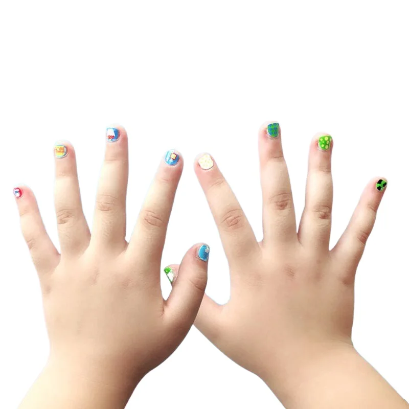 

Children's Nail Stickers Boy Girl Diy Waterproof Manicure Paste Baby Makeup Cartoon Tattoo Nail Paste Kid Toys for Girl Birthday