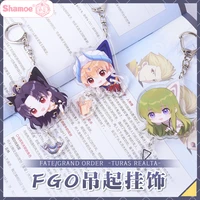 anime fgo fategrand enkidu gilgamesh women carry pendants cute cartoon key ring friend a gift animation peripherals cosplay