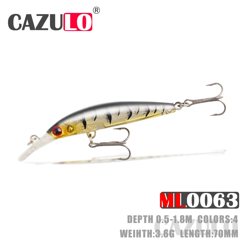 

Fishing Lure Minnow Accesorios Weights 3.6g 7cm Bait 0.5-1.8m Isca Artificial De Pesca Wobblers Trolling Tackle Blackfish Leurre