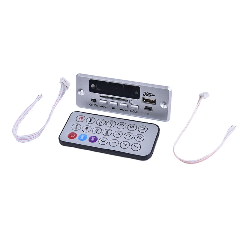 

Bluetooth5.0 MP3 Decoding Board Module Wireless Car USB MP3 Player Remote TF Card Slot / USB / FM / Remote Decoding Board Module