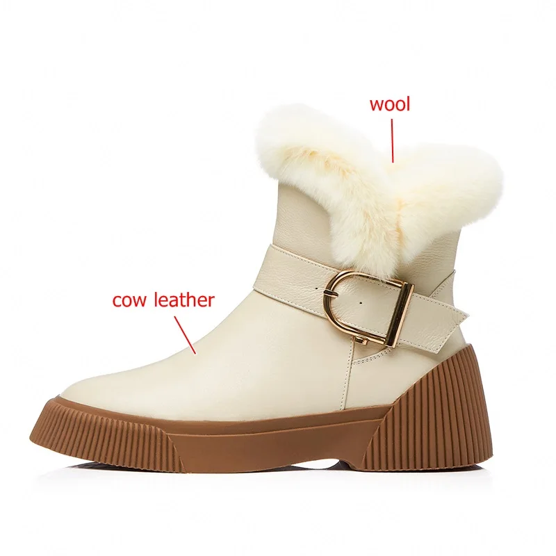 

non-slip winter warm snow boots women winter cotton padded shoes chunky platform ankle boots thick plush women's sneakers 2020