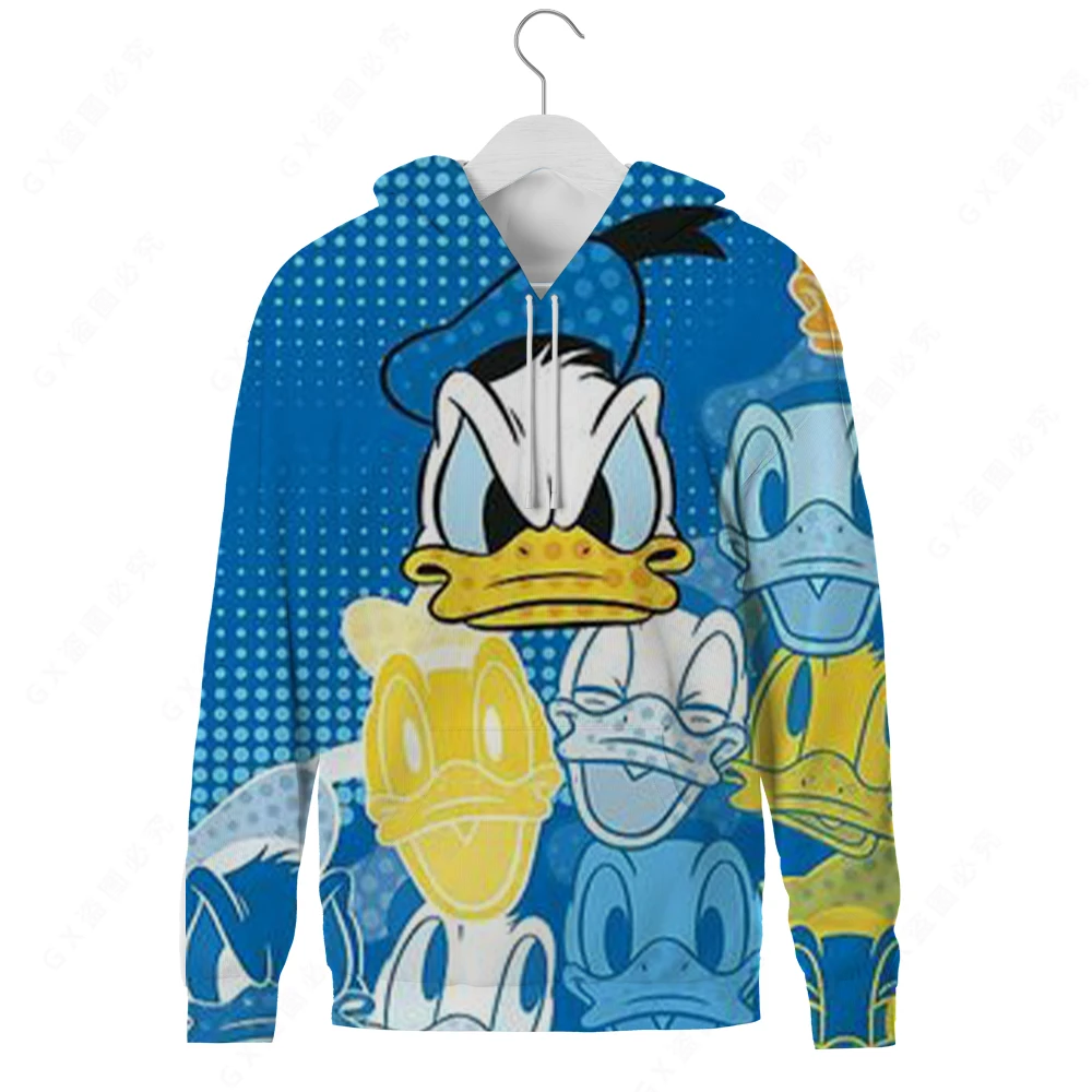 Женский свитер Дональд Дак повседневный модный с капюшоном |