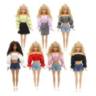 Одежда для куклы Барби 16 BJD, Одежда для куклы Барби, рубашка с пышными рукавами, юбка, шорты для одежды Барби, аксессуары для кукольного домика 11,5 дюйма, игрушки