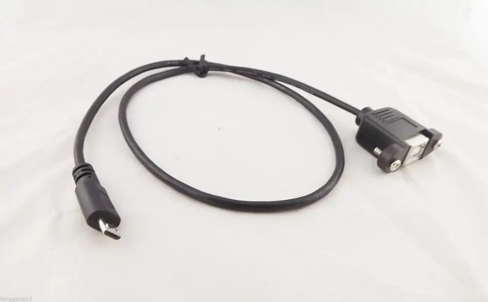 1 шт. USB 2 0 B гнездо принтера Панель Крепление к Micro 5 Pin Мужской кабель 50