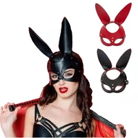 harness leather cat mask bdsm cosplay bunny masks adult women fetish sex toys halloween masquerade party cosplay mask adult toys