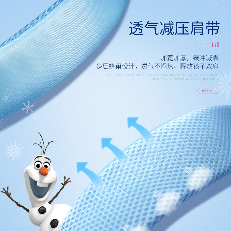 2021 Disney Frozen School Bags For Girls Primary Student Shoulder Orthopedic Backpack Elsa Anna Grade 1-4 Large Capacity Mochila