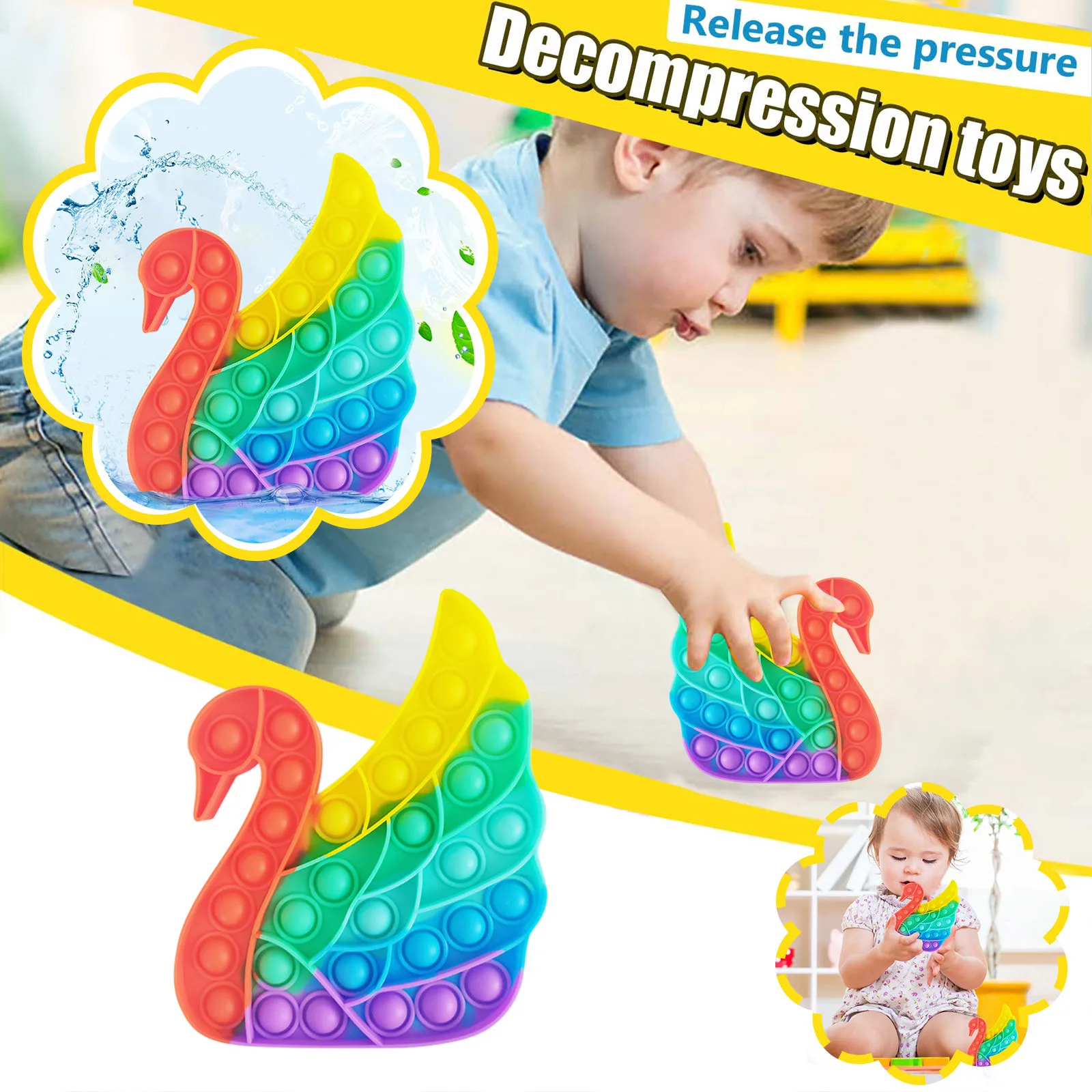 

Силиконовые игрушки с нажимным пузырьком для пальцев, сенсорные игрушки, игрушка для декомпрессии аутизма, интеллектуальные игрушки 2021, иг...