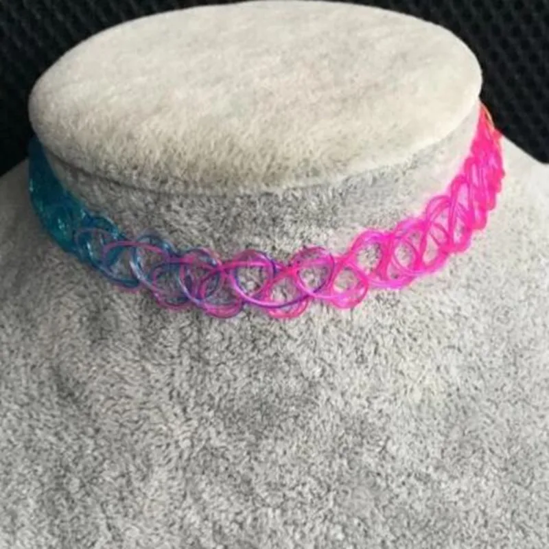 Nx444 европейские модные винтажные Простые полые плетеные эластичные Чокеры для