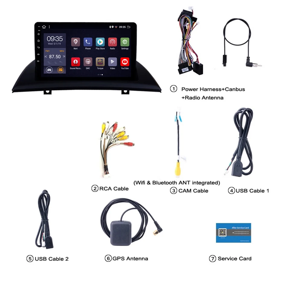 9 дюймов 2.5D IPS HD мультисенсорный экран Android 2004 2 Гб ОЗУ 32 ПЗУ NAVI с BlueTooth USB WIFI SWC для BMW