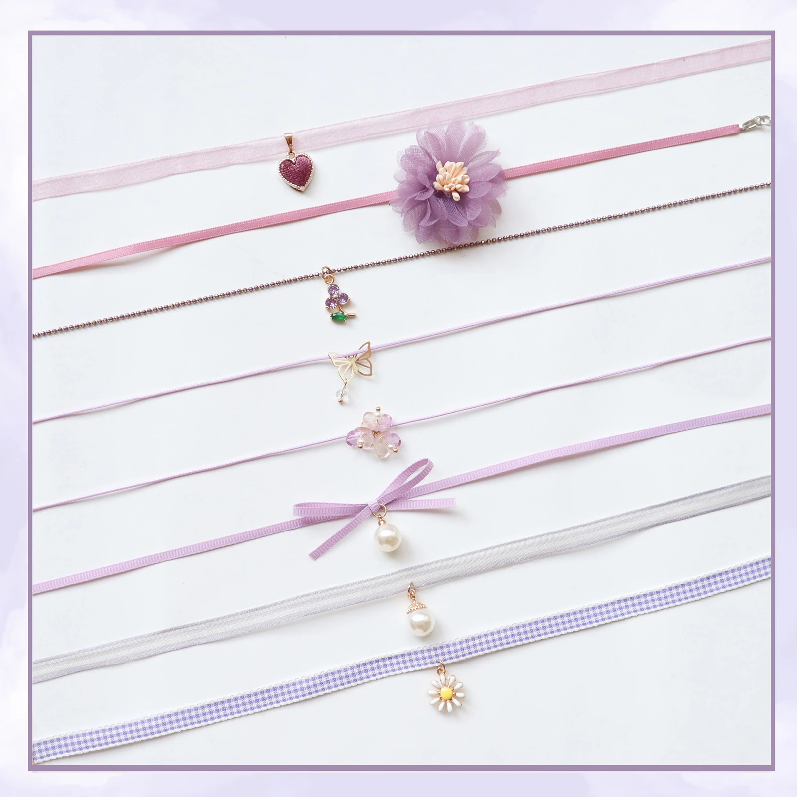 

Ожерелье-чокер женское из фиолетовой ткани, длиной 29 см (11 3/8 дюйма), 1 шт.