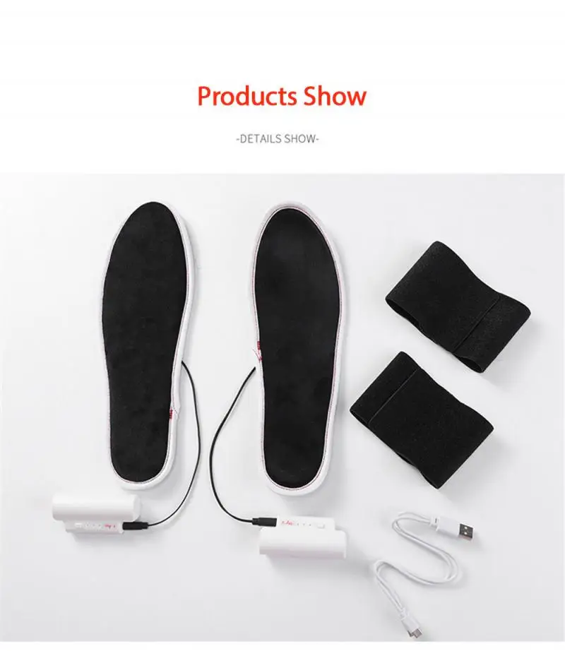 

Electric Heating Insoles Winter Rechargeable Ski Insoles Feet Warming Insoles Outdoor Sports Foot Warmer Heated Insoles