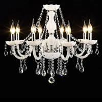 modern white crystal chandelier lights lamp chandeliers for bedroom living room fixture crystal light lustres de crista lighting