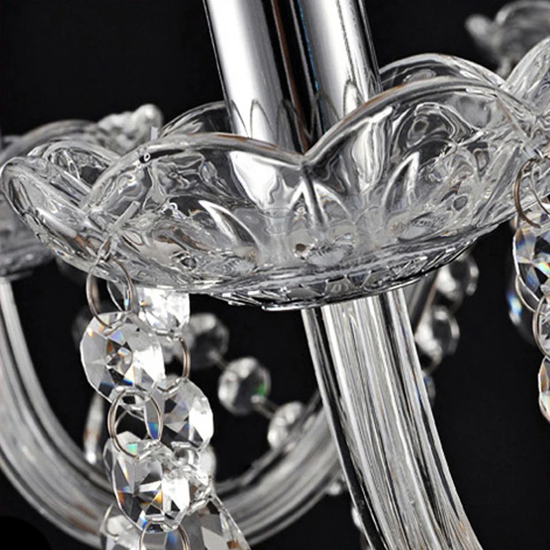 Классическая люстра Yonntech с 6 кисточками лампочек хрустальный светильник