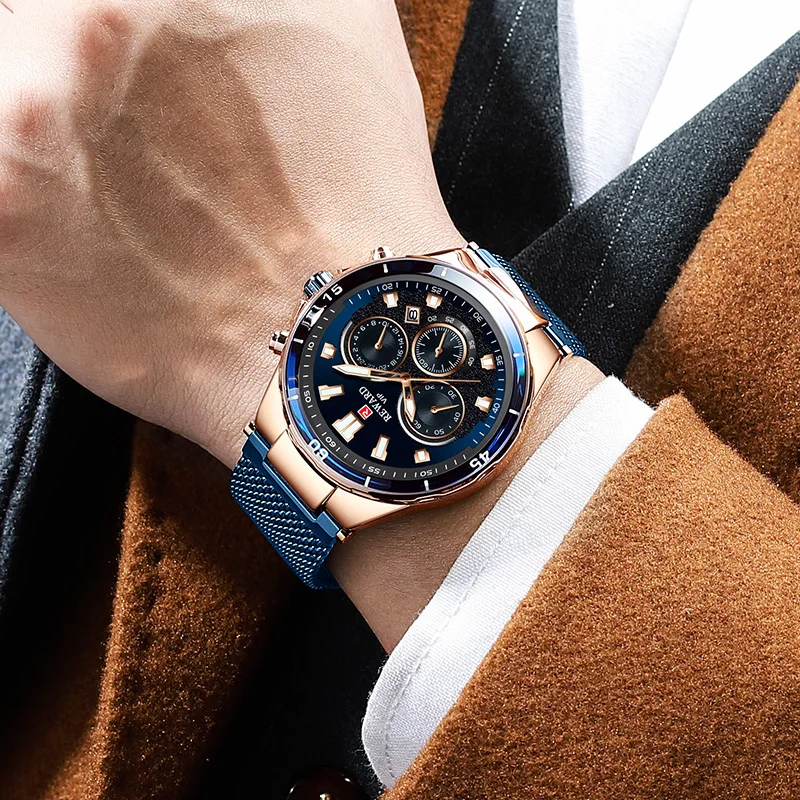 Новые наручные часы с хронографом мужские лучший бренд роскошные знаменитые из