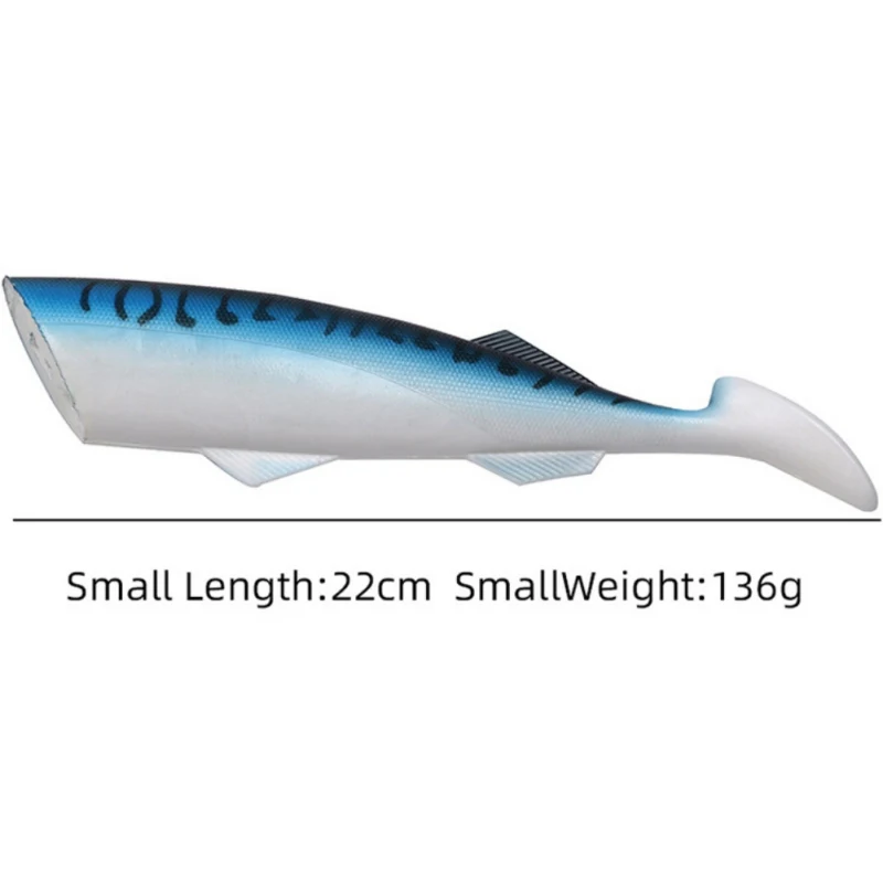 

26cm 416g Soft Fishing Bait Deep Sea Fishing Lures Swimbait Artificial Simulate Lead Head Lure Fishing Tackle