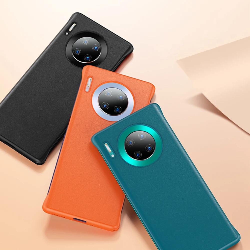 Чехол для телефона из натуральной искусственной кожи Huawei Mate 20 30 Pro P30 мягкие