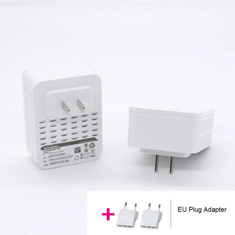 Комплект адаптеров Tenda PH3 AV1000 1 порт Gigabit Powerline до 1000 Мбит/с P3 Ethernet PLC|Сетевые