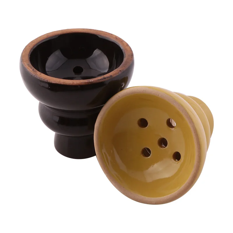 

10pcs Small ceramic hookah pot conventional porous ceramic hookah pot smoking spot Ceramic hookah accessories For Shisha