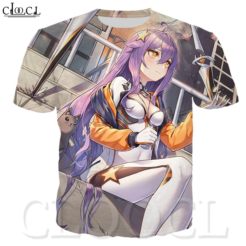 Мужская футболка CLOOCL Game Honkai Impact 3 модная и Повседневная унисекс с круглым вырезом