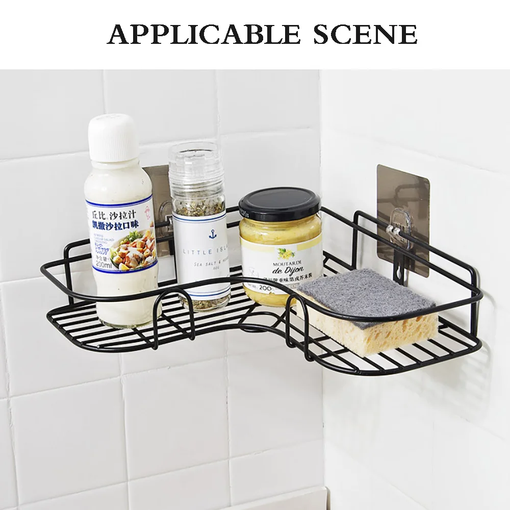 Полка для душа из кованого железа с 4 присосками | Обустройство дома