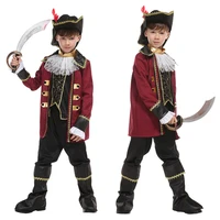halloween kids boys pirate with hat mask costume cosplay set for children boys birthday carnival party fancy dress up