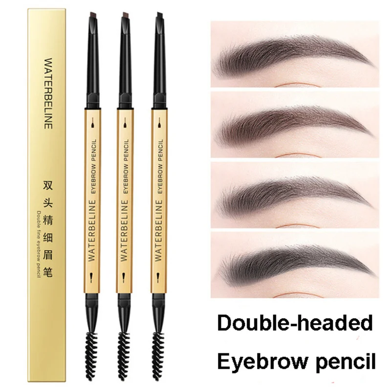 Карандаш для бровей с двойной головкой стойкая водостойкая ультратонкая