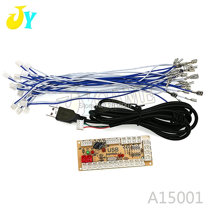 Нулевой задержкой Аркада USB энкодер Джойстик управления с 5Pin Sanwa проводов для MAME PC