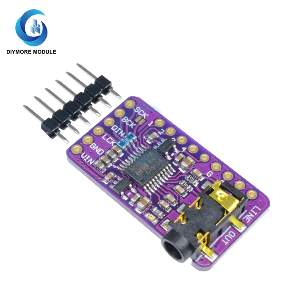 Интерфейс I2S PCM5102A DAC декодер GY-PCM5102 модуль плеера для платы формата Raspberry Pi pHAT