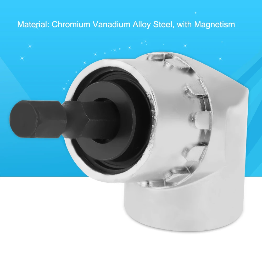 

1/4in 105 Degree Angle Hex Extension Drill Bit Adjustable Screwdriver Socket Holder Adapter