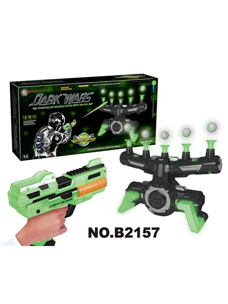 Светится в темноте стрельба игры пена Дротика бластеры плавающая мишень набор с