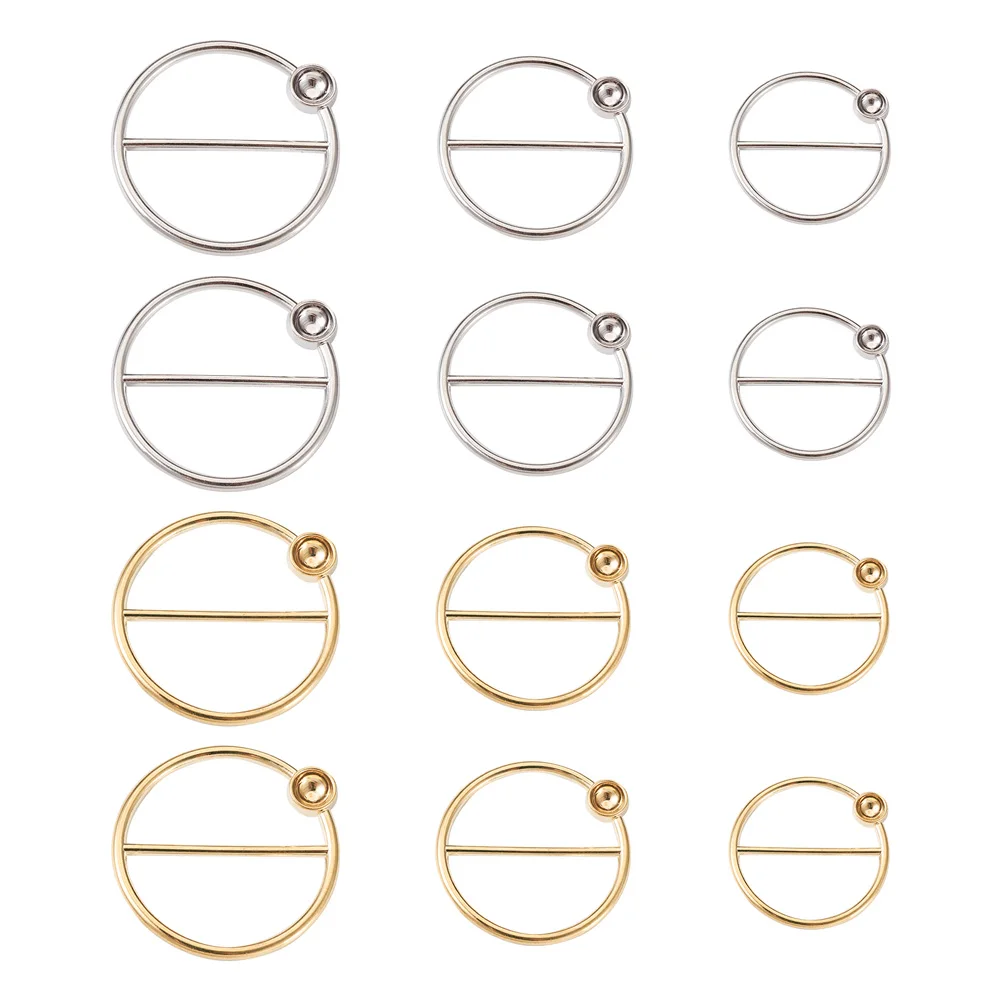 

12pcs Round Circle Scarf Ring Alloy Metal Waist Buckle Silk Clasp Clip Clothing Wrap Holder for Lady Women Scarf T-Shirt Dress