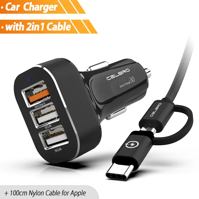 3 USB Charger Bundle Быстрая зарядка QC 3,0 Автомобильное зарядное устройство мульти USB Автомобильное зарядное устройство для мобильного телефона Xiaomi LG sony Быстрая зарядка Cargador автомобильное зарядное устройство 3 USB - Тип штекера: 3 USB Charger Bundle