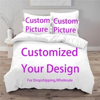 3d custom image bedding set customized 23pc printed duvet cover sets with pillowcase twin full queen king size home textiles