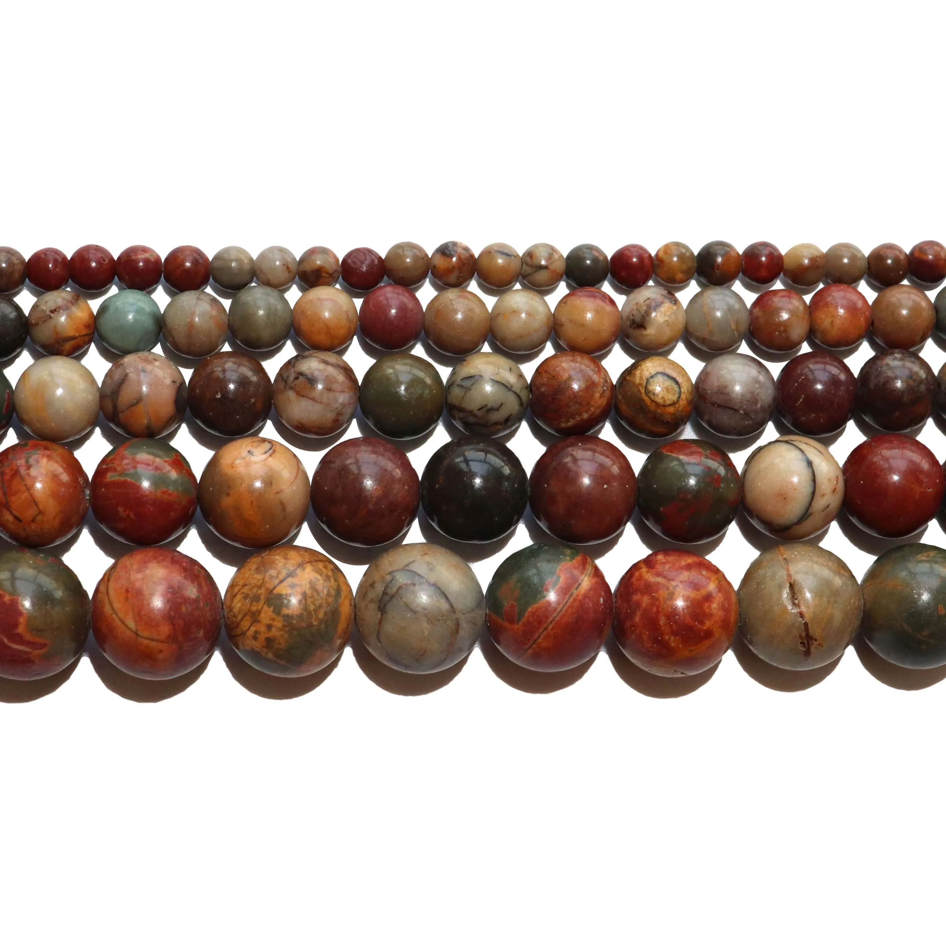 Натуральный красочный камень Пикассо круглые бусины-разделители россыпью для
