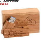 Деревянная коробка JASTER, карта памяти, деревянная флешка, бесплатный Пользовательский логотип, флеш-накопитель 128 ГБ, 64 ГБ, свадебные подарки для фотографии