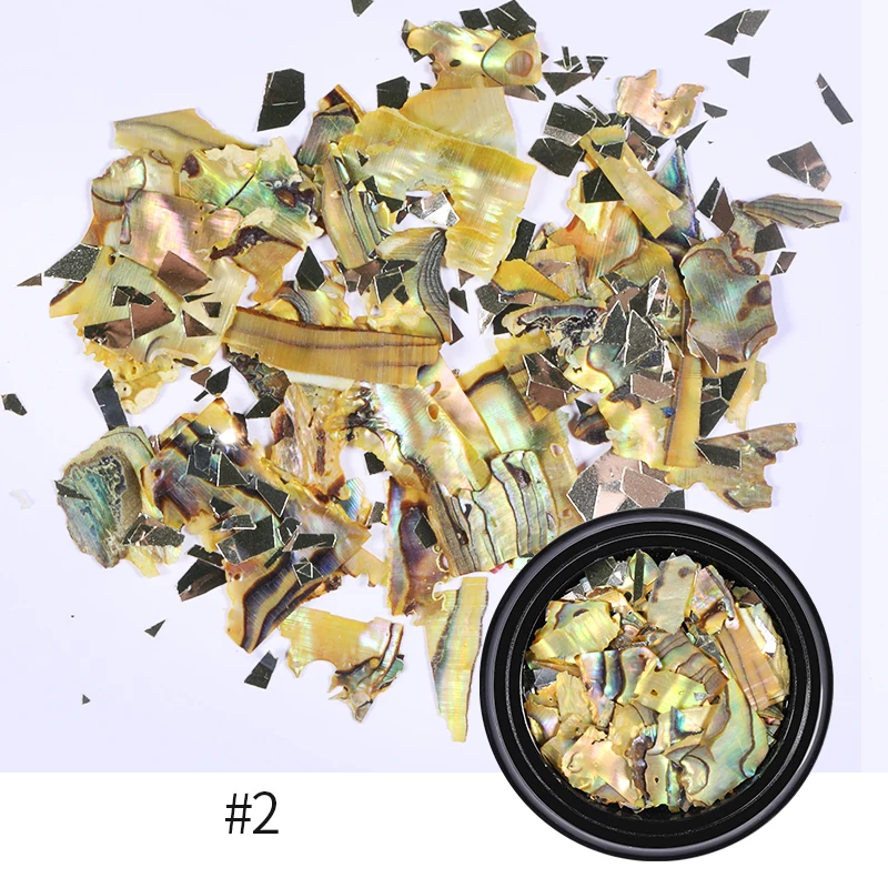 1 Box Irregular Nail Beads Sequins Pink Gold Shell Fragments Mixed Tinfoil Rhinestone Manicure 3D Nail Art Tips Decoration
