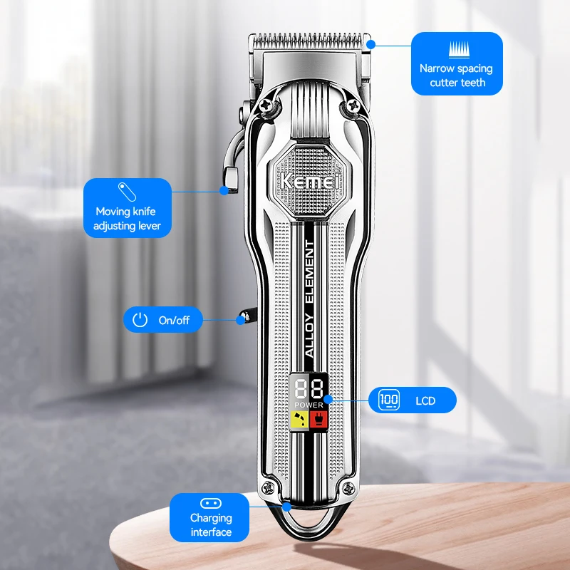Машинка для стрижки волос Keme Мужская электрическая 100% металлический шнур