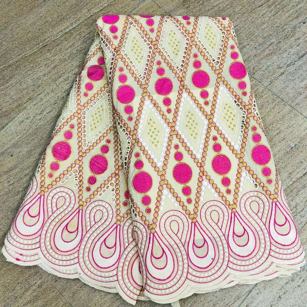 

2020 High Quality Nigerian Dry Lace Fabrics Swiss Voile Lace In Switzerland African Cotton Lace Fabric For Sewing HLC140