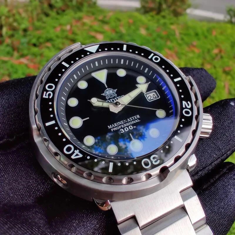 Новинка 2020 Мужские автоматические часы из нержавеющей стали зеленого цвета