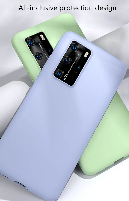 Жидкий силиконовый ударопрочный чехол из ТПУ для Huawei P40 Pro бампер телефона Mate 30 20