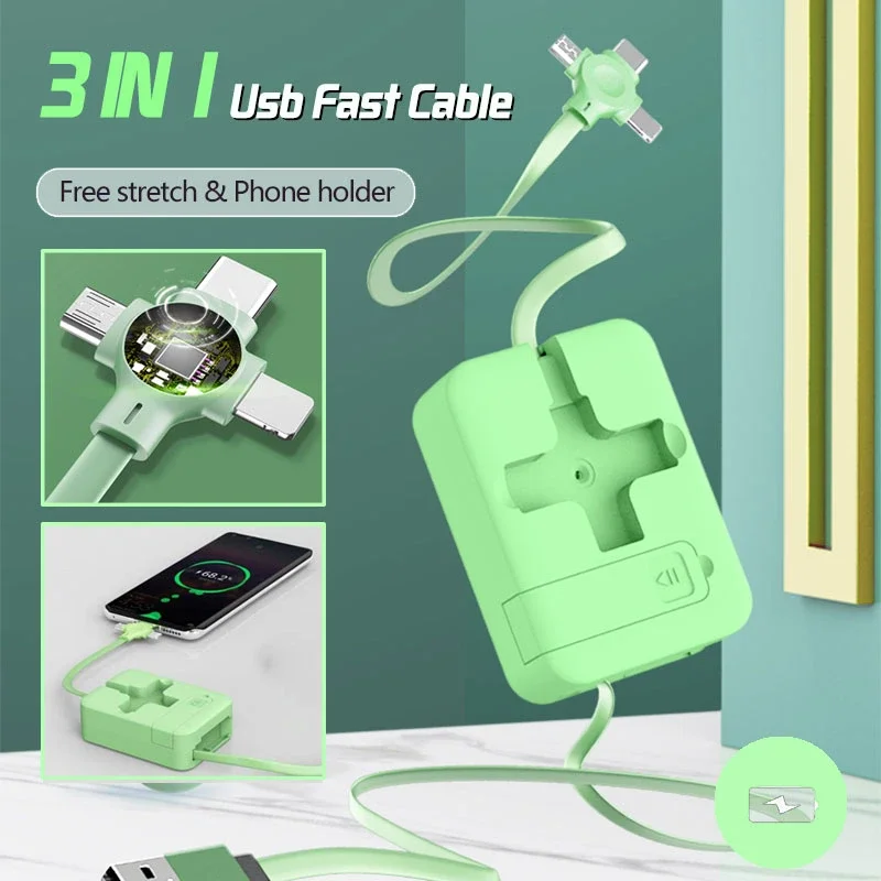 

Зарядный кабель 4 в 1, USB Type-C, Micro USB