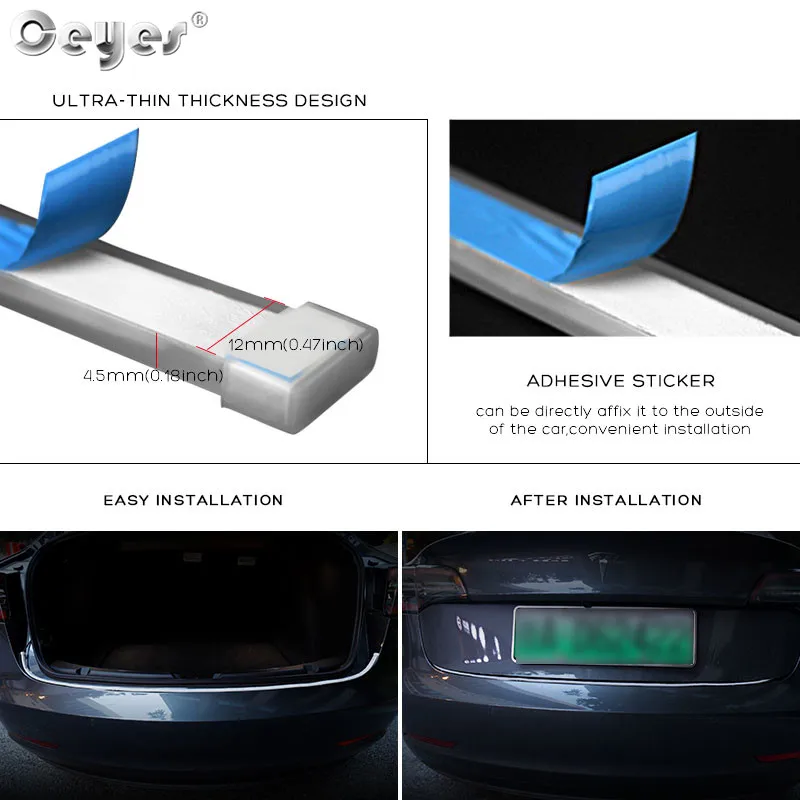 Ceyes Car Additional Light Auto Trunk Tail Brake LED Strips High Rear Stop Turn Signal Running Lights 1.2m Accessories | Автомобили и