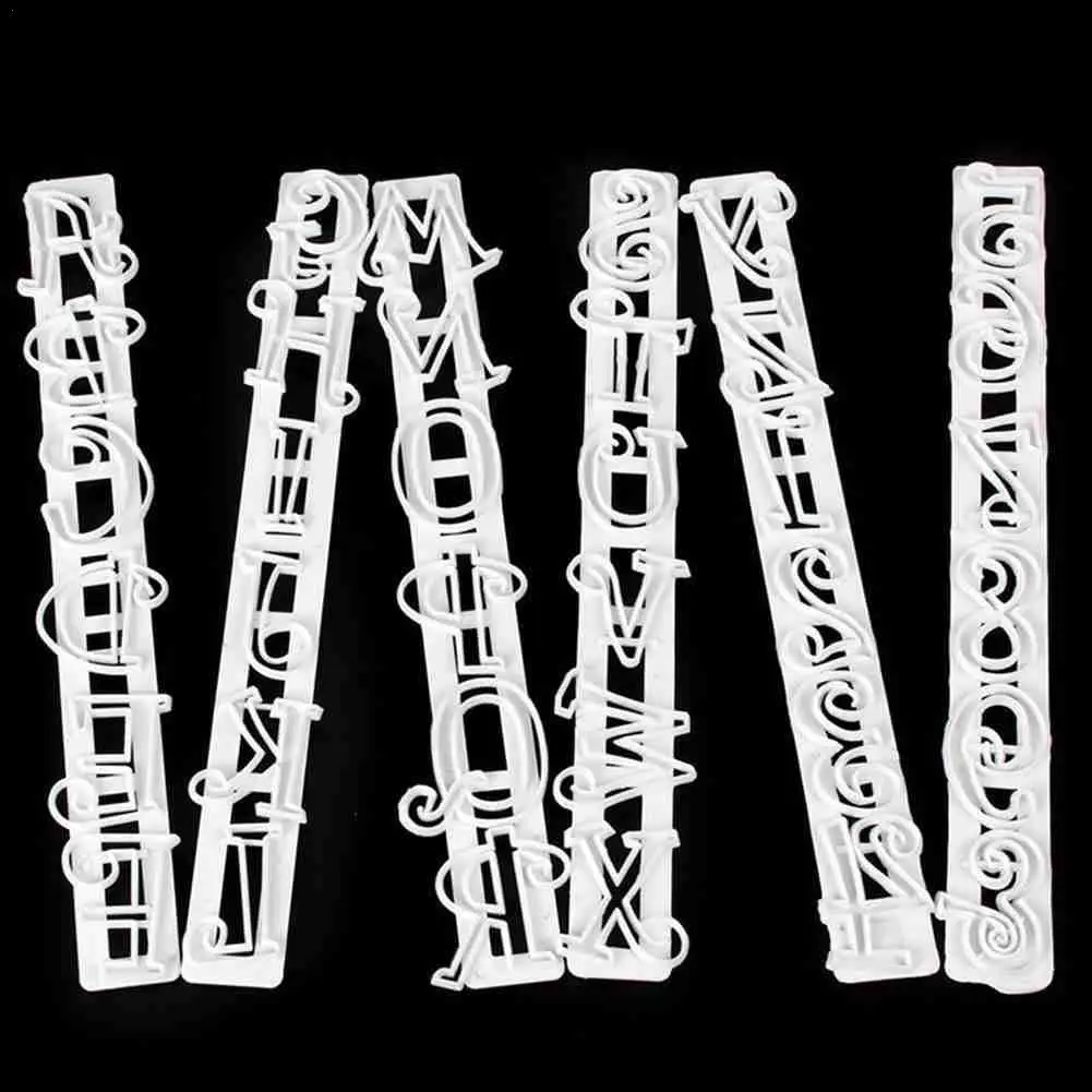 

6Pcs/Set Russian Letters Kitchen Fondant Plastic Alphabet Letter Number Mold Cake Decorating Tools Set Baking Cookie Cutter
