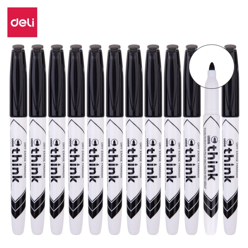 

Whiteboard pen Erasable Black Thick head large writing pen Bold Red Glass whiteboard water marker meeting Office set